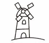 如何画风车小屋