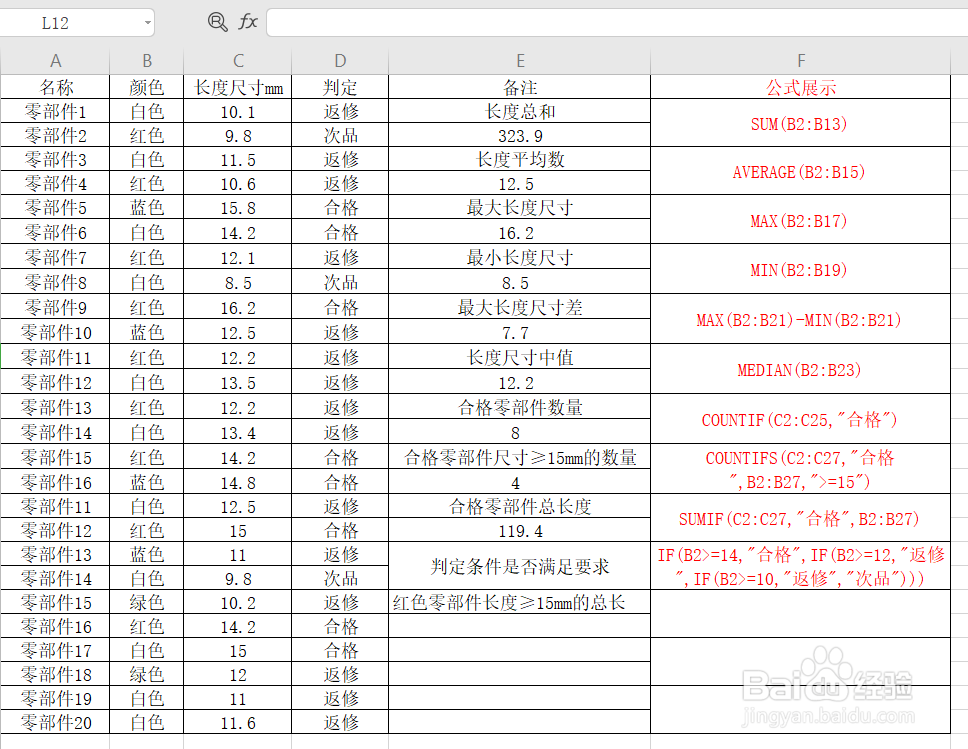 Excel工作表区域中满足多个条件求和函数操作。