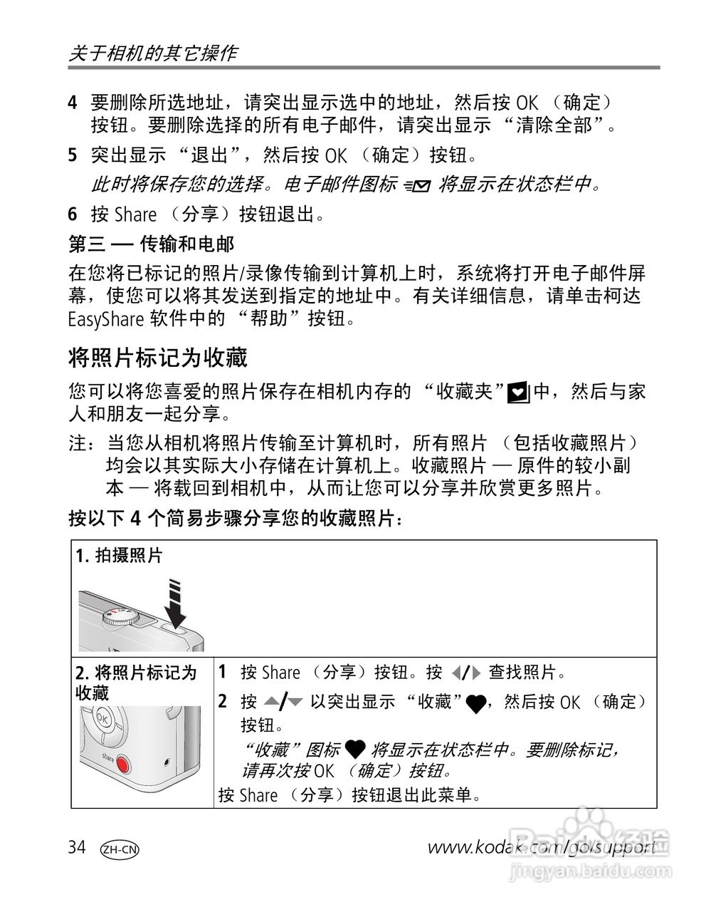 柯达EasyShare C530/C315/CD50数码相机说明书:[4]