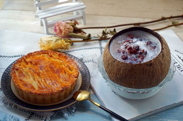 红豆西米椰奶冻