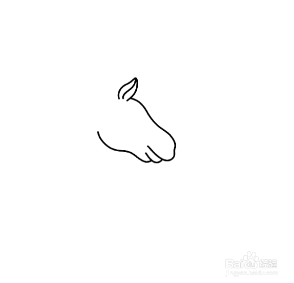 如何手工画卡通马的简笔画