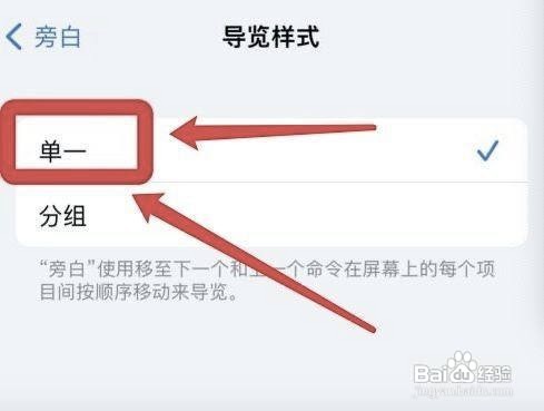 苹果手机在哪设置单一导览样式呢