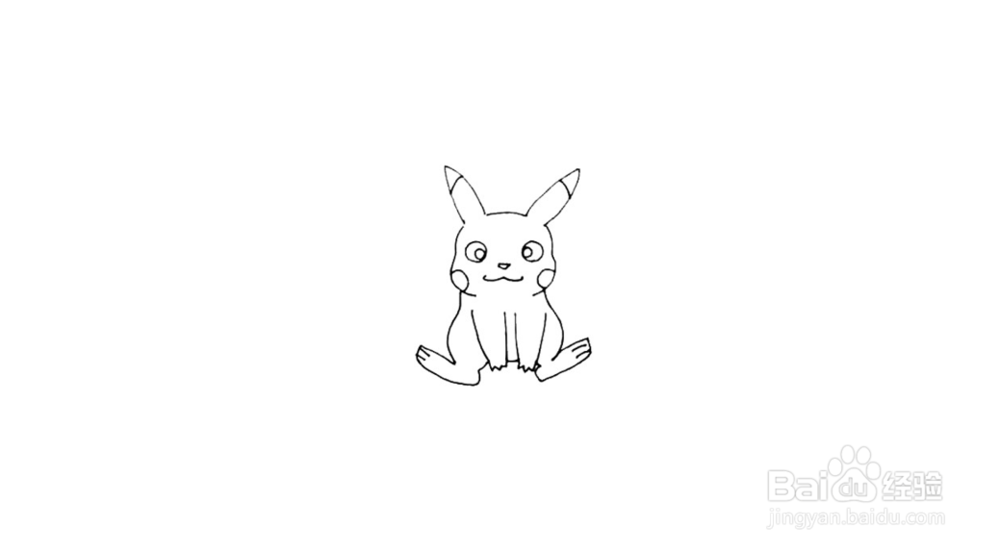 可爱皮卡丘简笔画教程