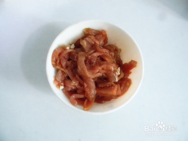 蒜苗炒肉丝的制作方法
