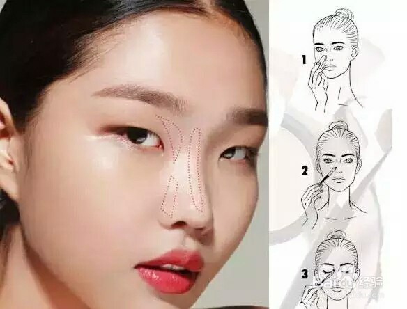 四种不同鼻型化妆技巧