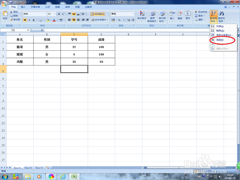 EXCEL怎么进行筛选