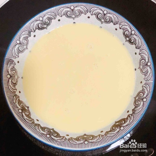 豆浆蟹柳蒸水蛋