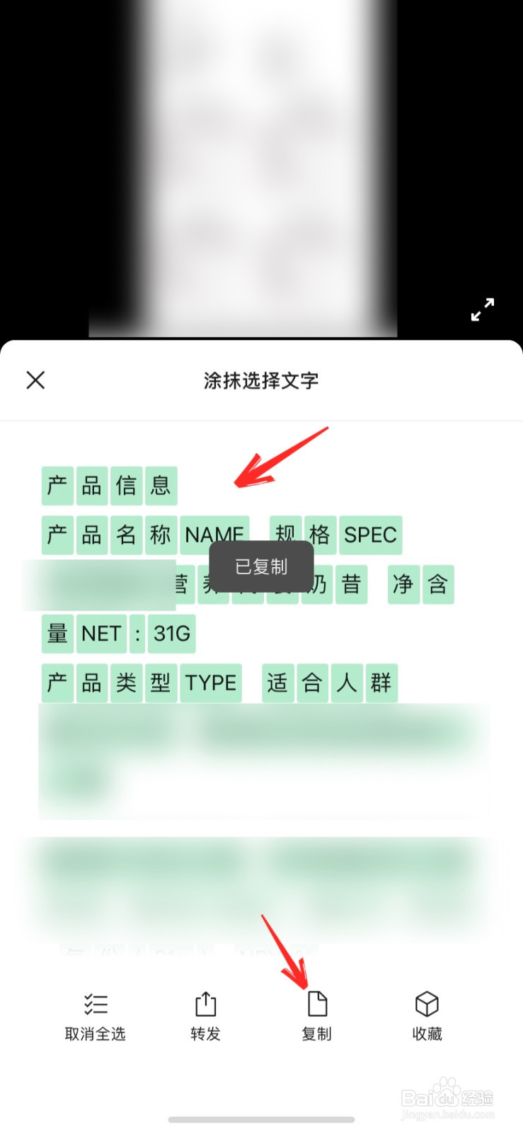 微信怎么识别图片中的文字