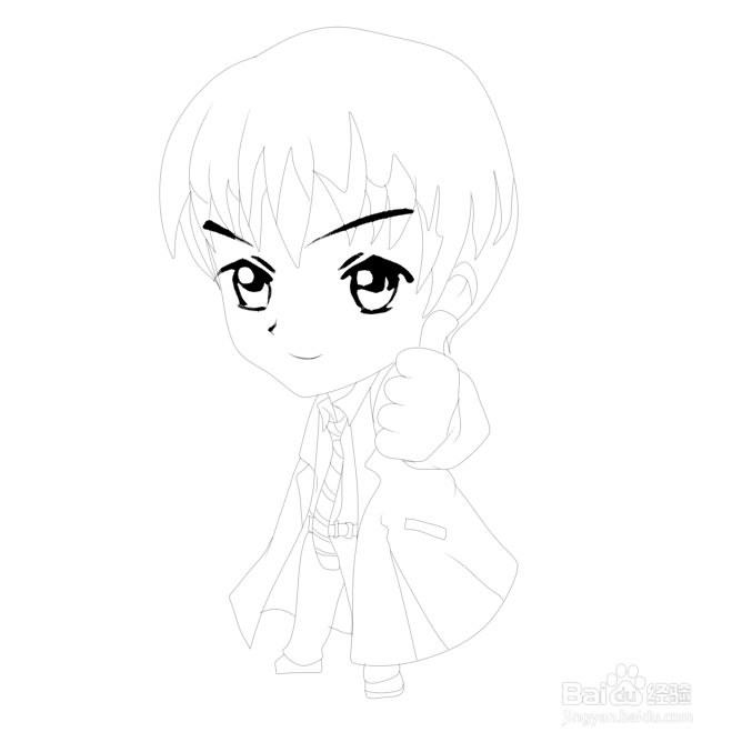 简笔画---Q版白大褂帅医生的画法