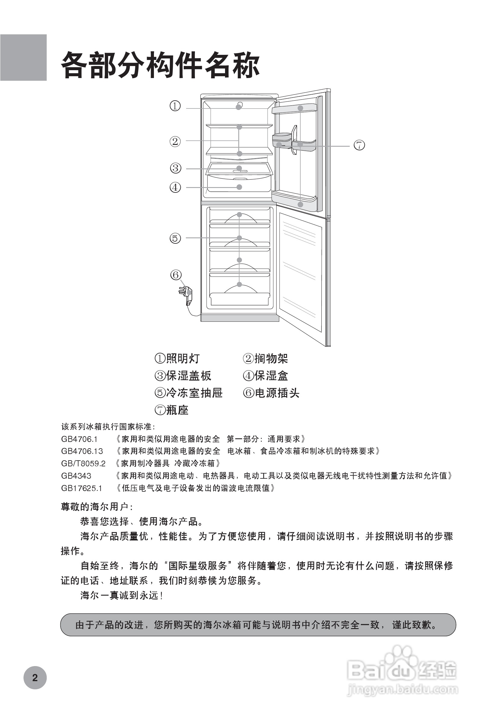 海尔节能冰箱BCD-208K/A型说明书:[3]