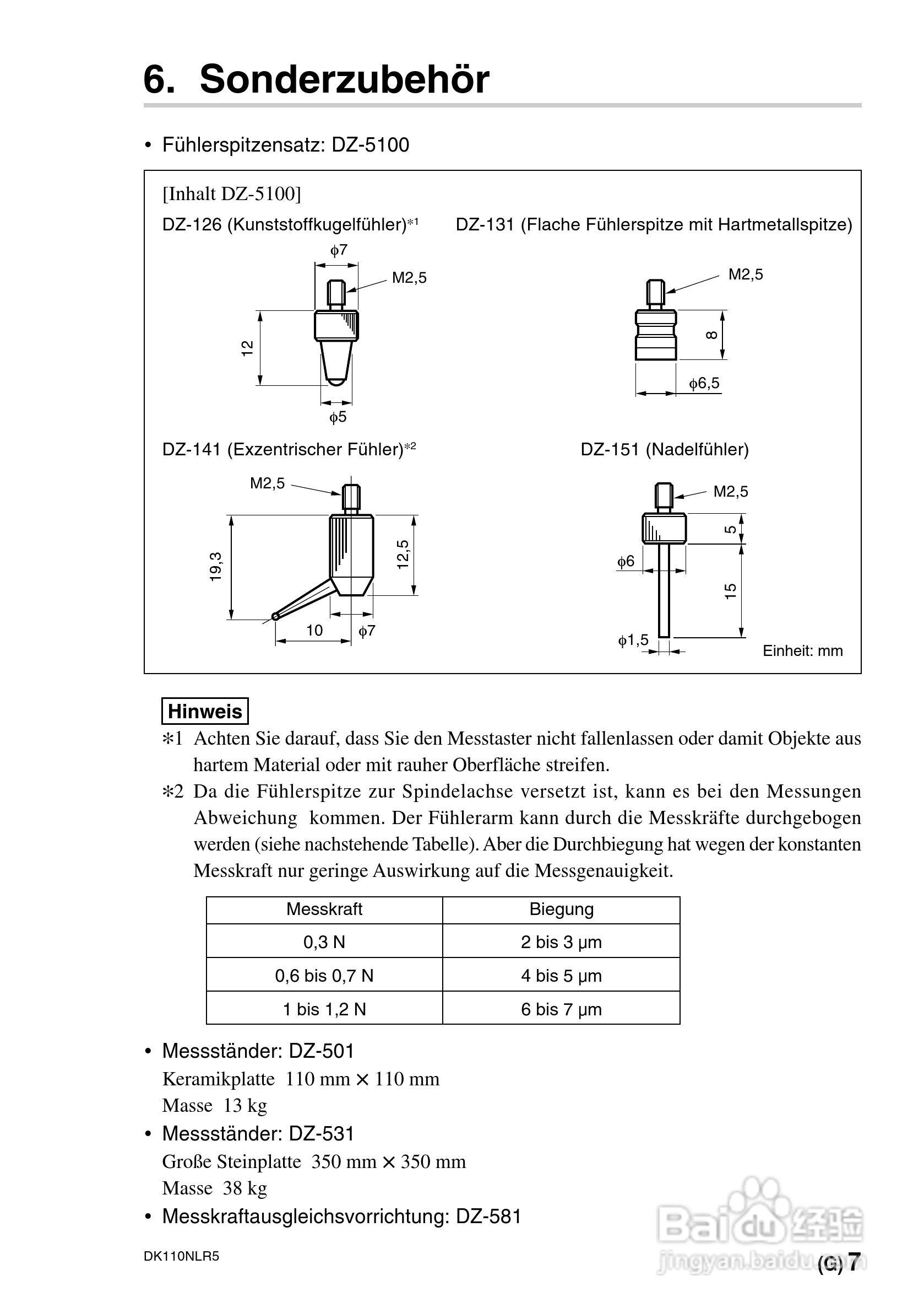 SONY DK110NLR5数字测量器说明书:[7]