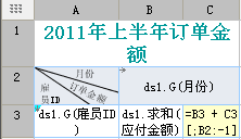 报表中如何设置交叉表的累计