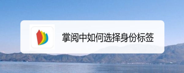 掌阅中如何选择身份标签