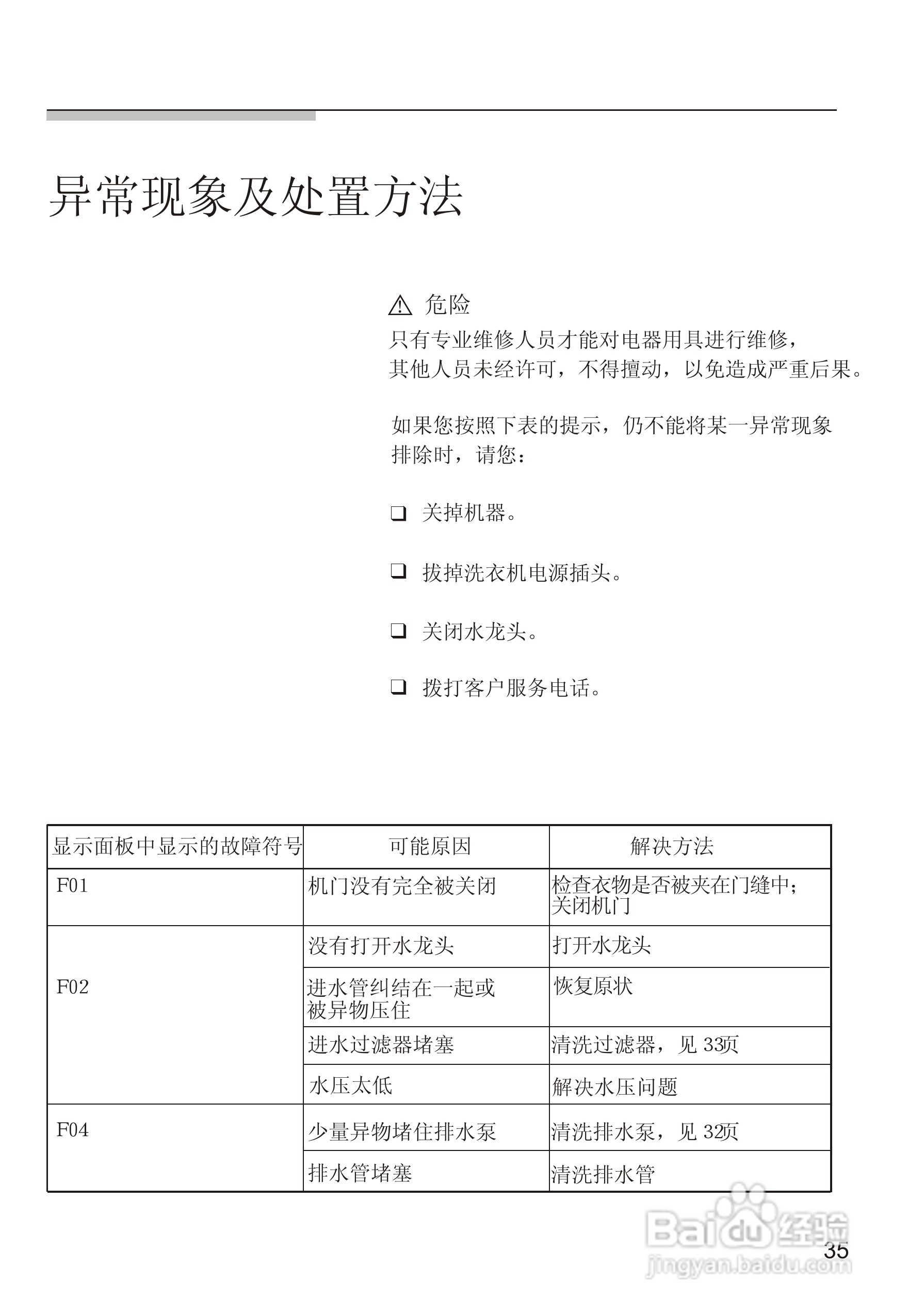 西门子WM3005洗衣机使用说明书:[4]