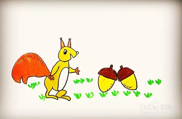 简笔画怎么画可爱小松鼠？