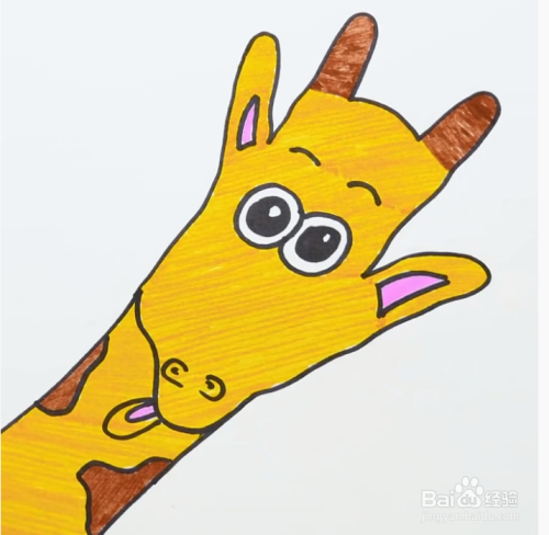 手掌画——如何用手掌画长颈鹿