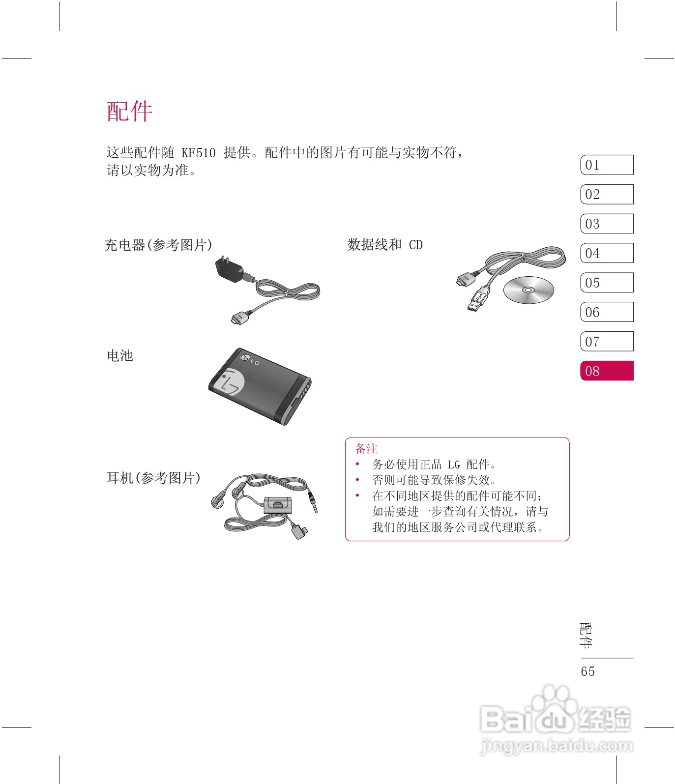 LG KF510手机使用说明书:[7]