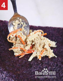 把蟹肉和豆腐用紫菜统统卷起来 炸出好美味