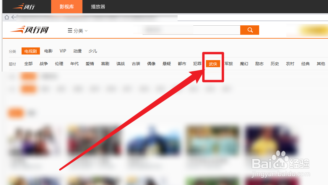 风行怎么查看武侠电视剧
