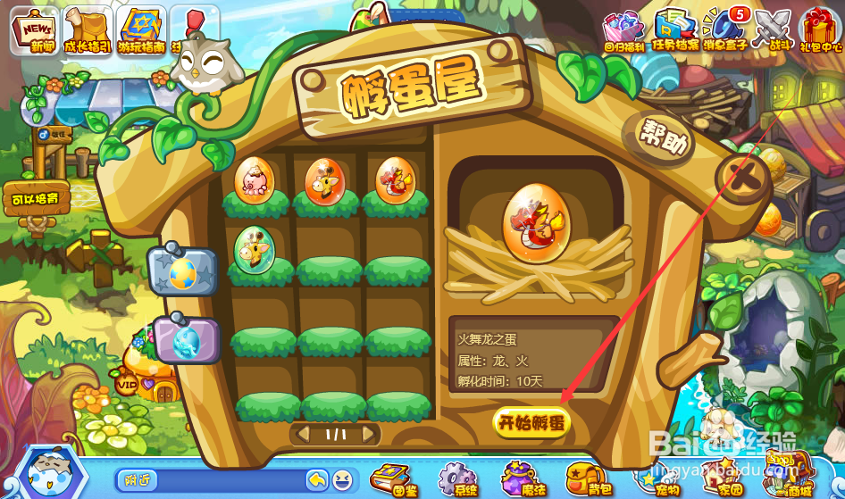 洛克王国怎么孵化宠物蛋