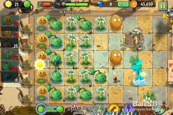 植物大战僵尸2中文版神秘埃及第七关：[1]一星
