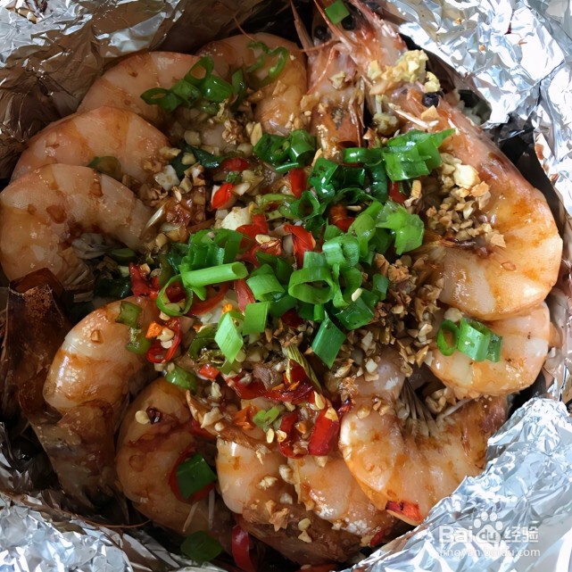 蒜蓉粉丝烤虾的做法