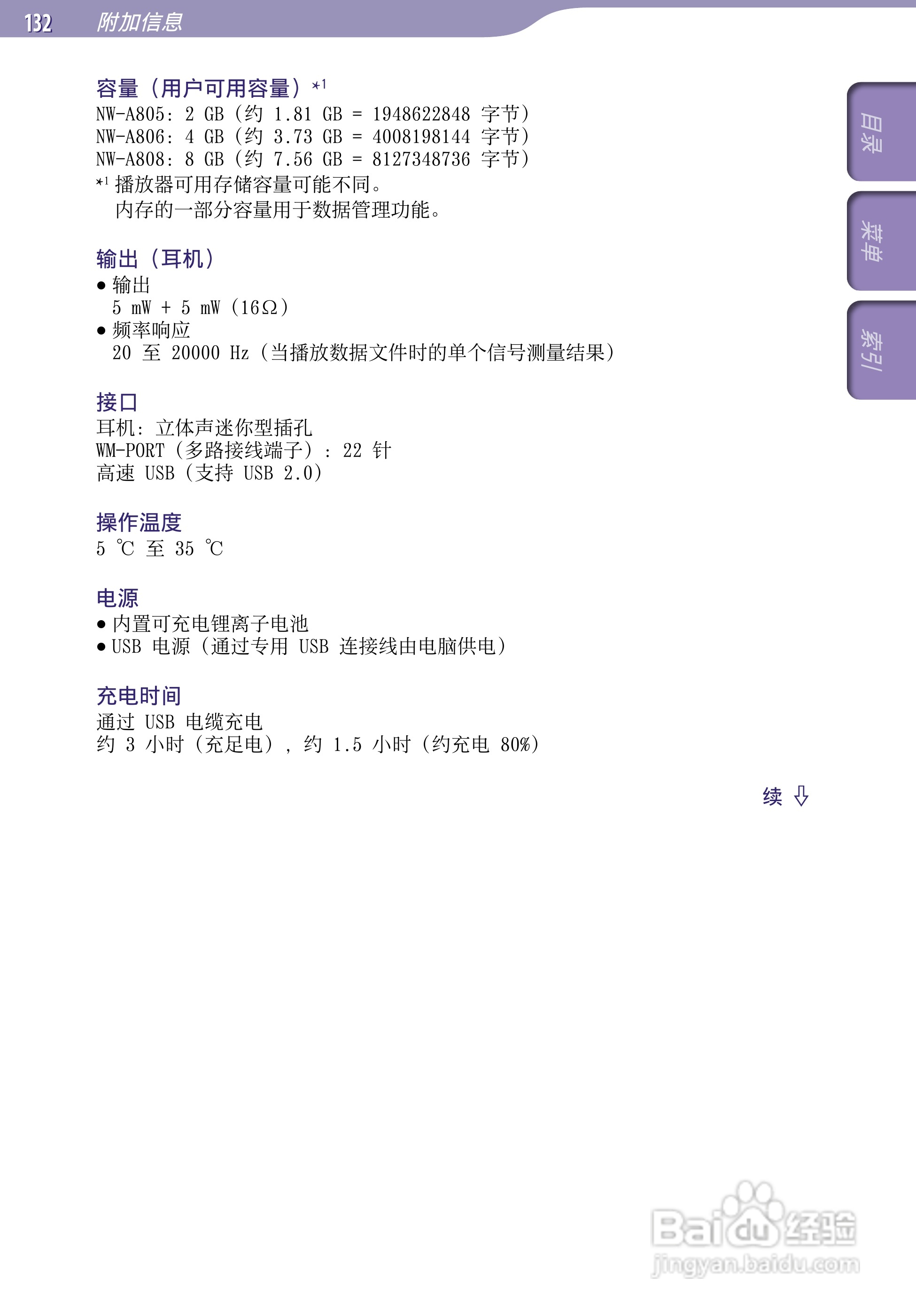 SONY索尼NW-A805数码影音使用说明书:[14]