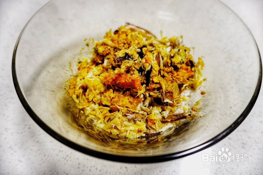 吃光光的时蟹肉饭蟹教程