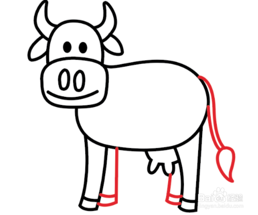 小牛的尾巴怎么画图片