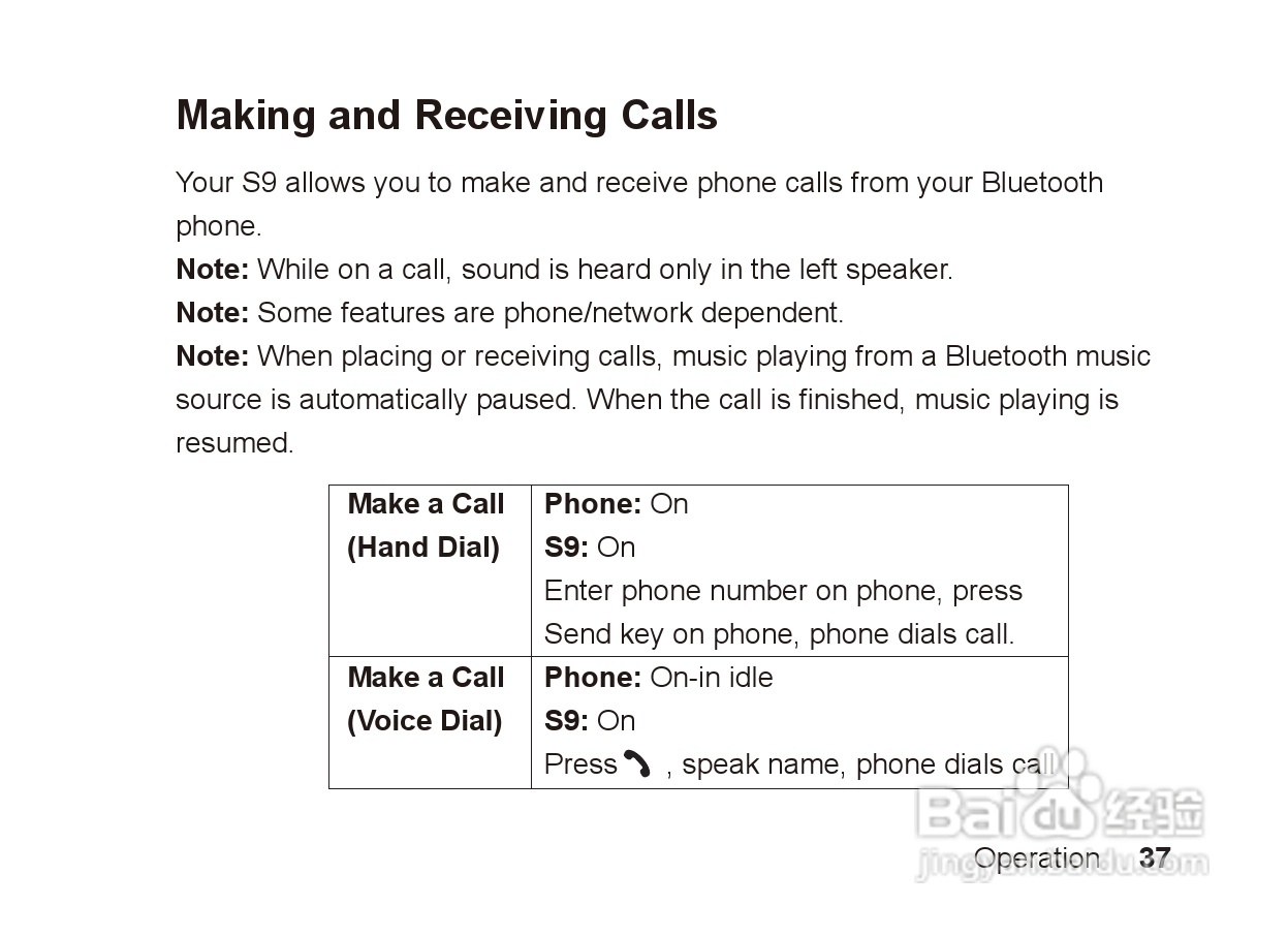摩托罗拉S9蓝牙立体声耳机使用说明书:[4]