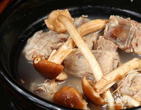 美味茶树菇排骨汤