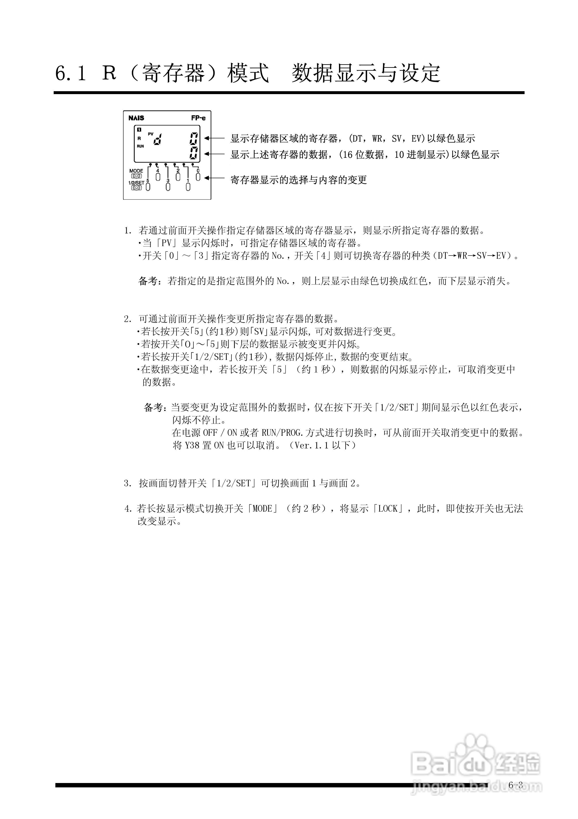 panasonic 面板安装型控制器FP-e控制装置用户手册:[7]