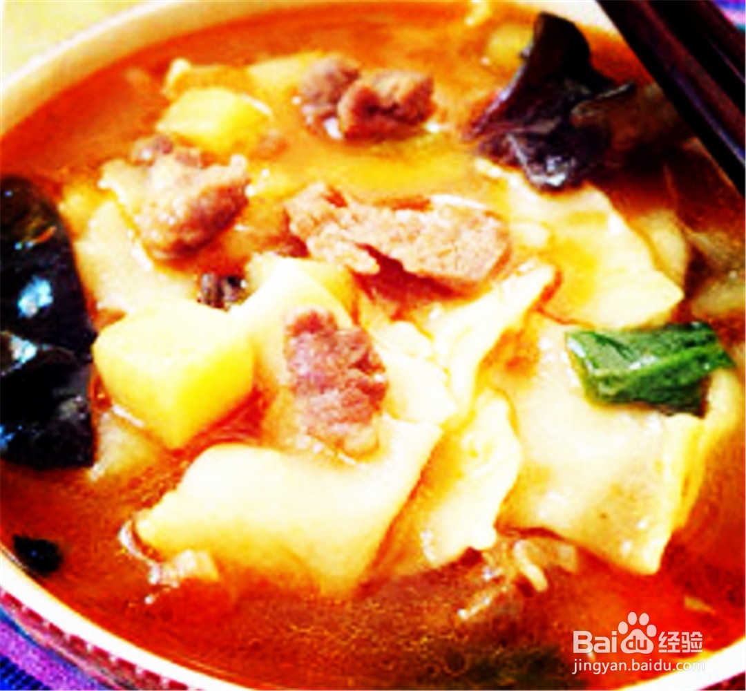 特色面片—宽汤羊肉揪面片