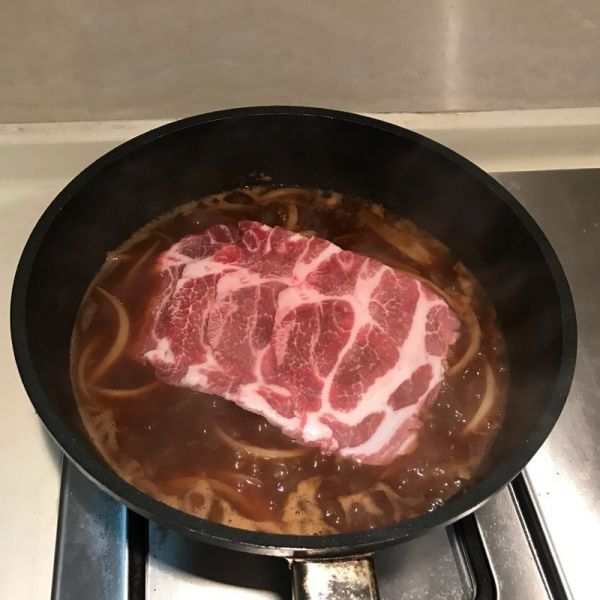 咖喱猪肉片拌乌冬