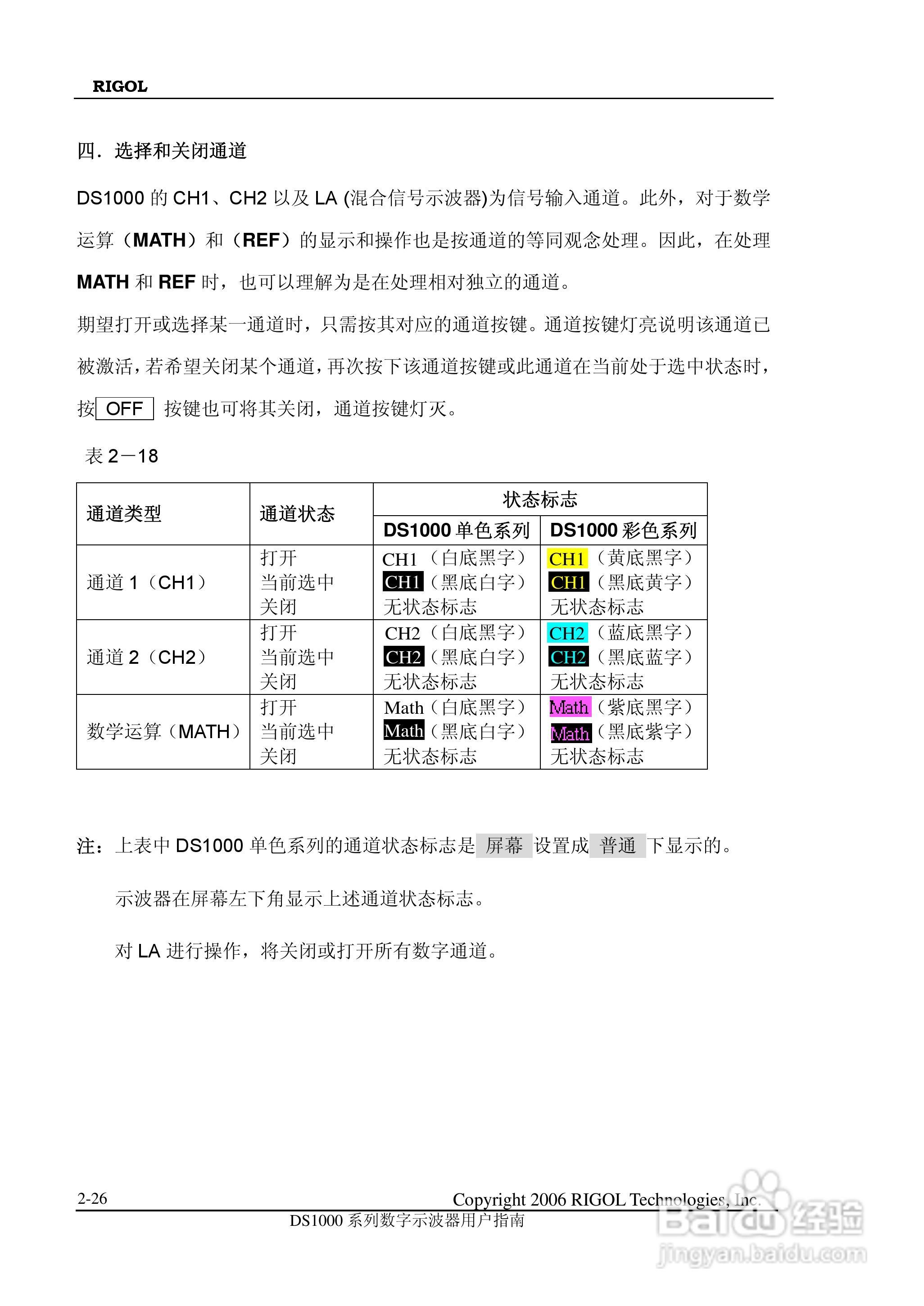 DS1000CD 系列数字示波器+逻辑分析仪使用说明书:[6]