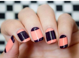 条纹美甲DIY教程