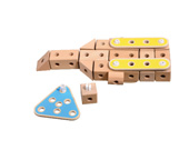 怎样教宝宝组装方圆木玩赛车玩具