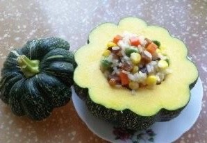 南瓜里面蒸米饭的做法