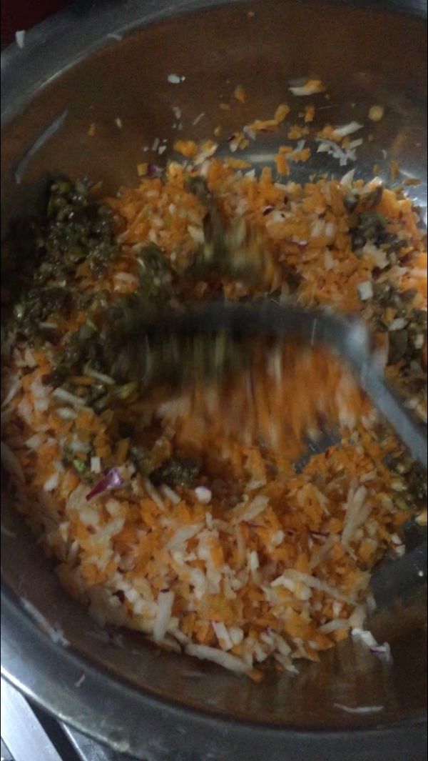 胡萝卜牛肉馅包子