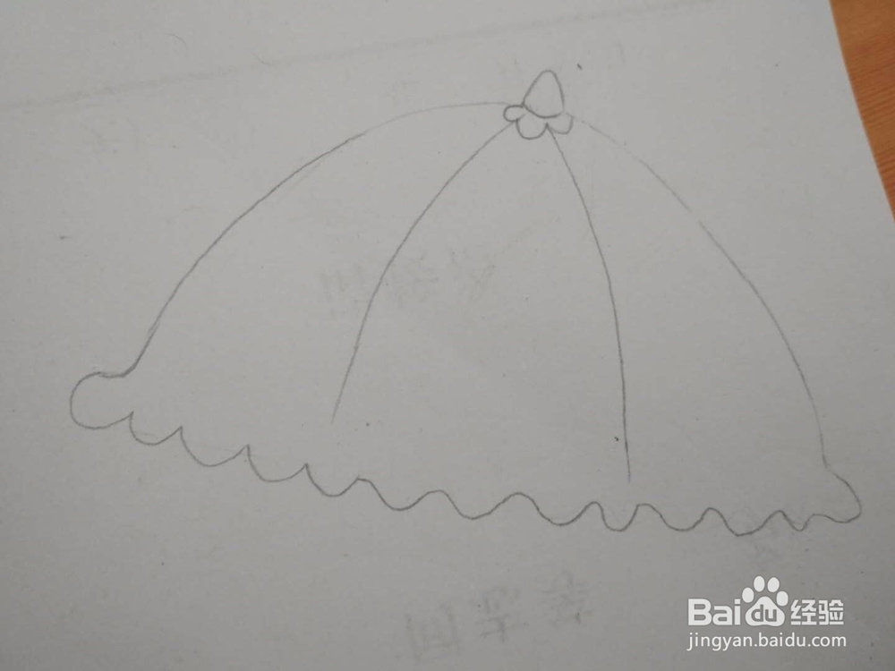 多妈简笔画生活用品一柄遮阳伞