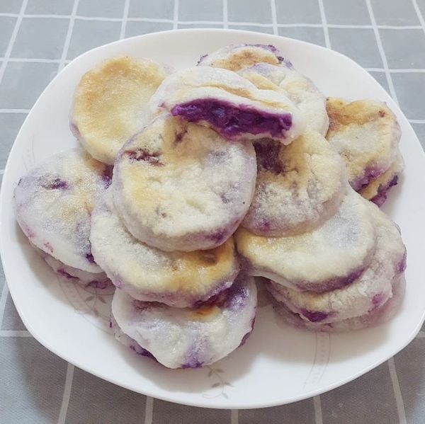 紫薯芋泥糯米饼