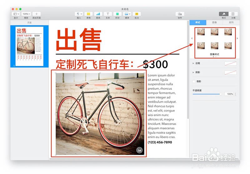 Pages文稿怎么使用传单式海报制作传单?