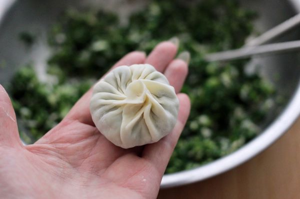 小白菜虾皮蒸包