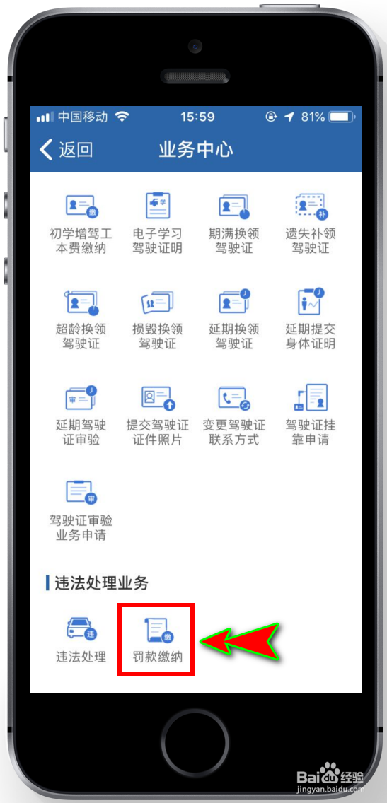 怎么在交管123123上缴纳罚款
