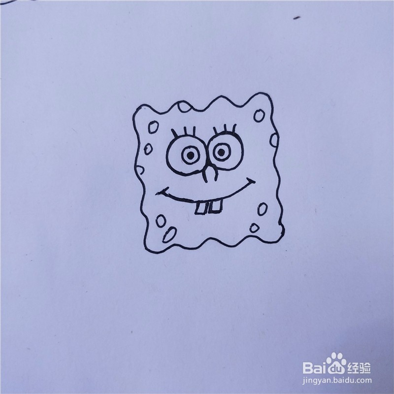 怎么画海绵宝宝的简笔画？