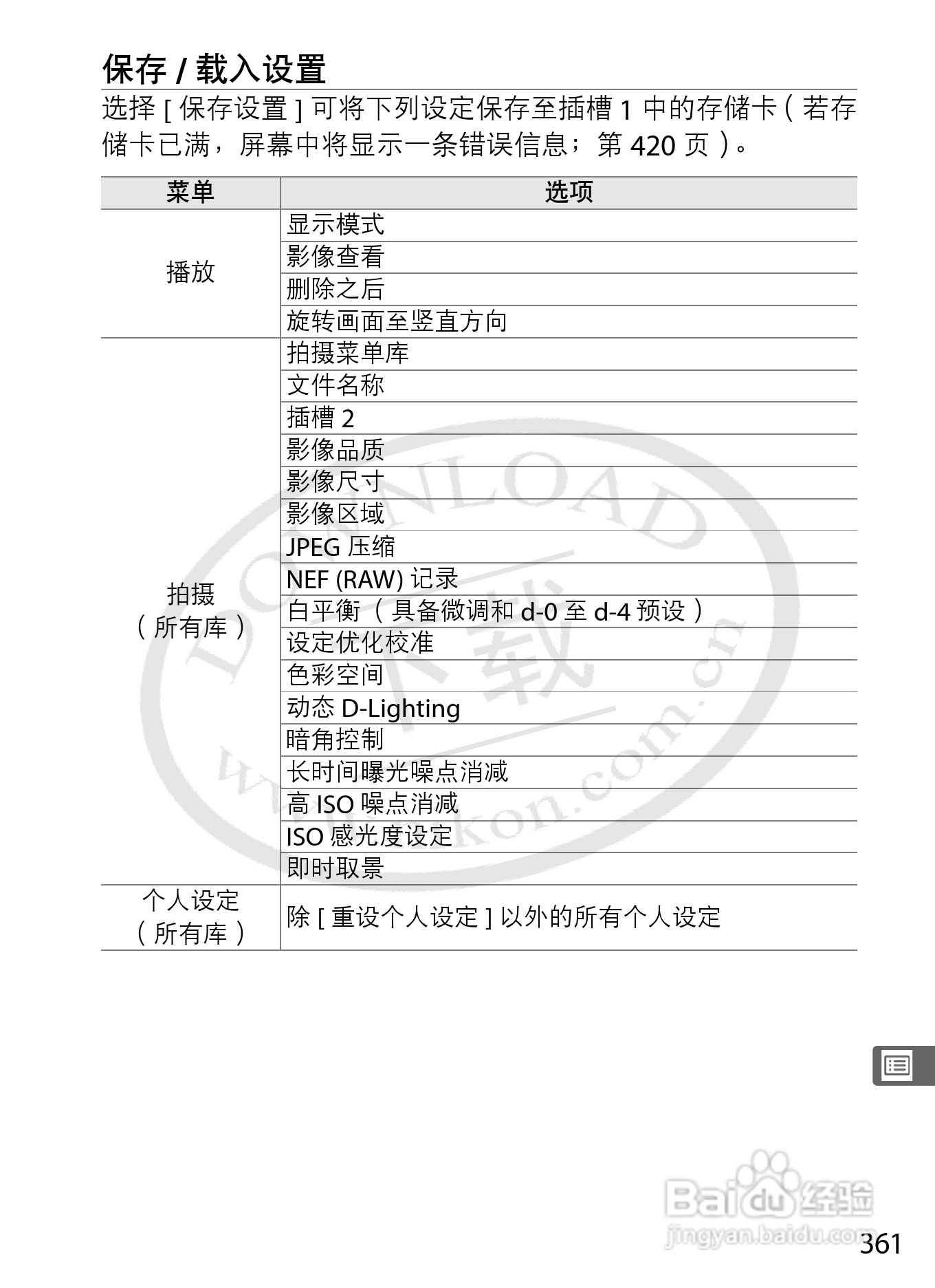 尼康D3数码相机使用说明书:[39]