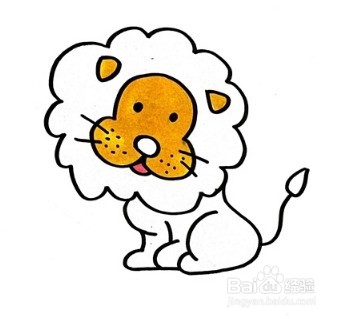伴儿成长简笔画系列-狮子怎么画简单又可爱