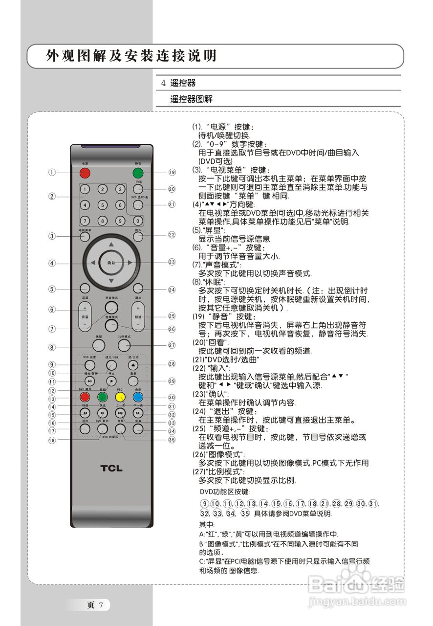 TCL王牌L19N9液晶彩电使用说明书