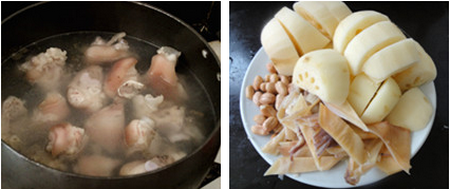 莲藕猪脚汤的做法