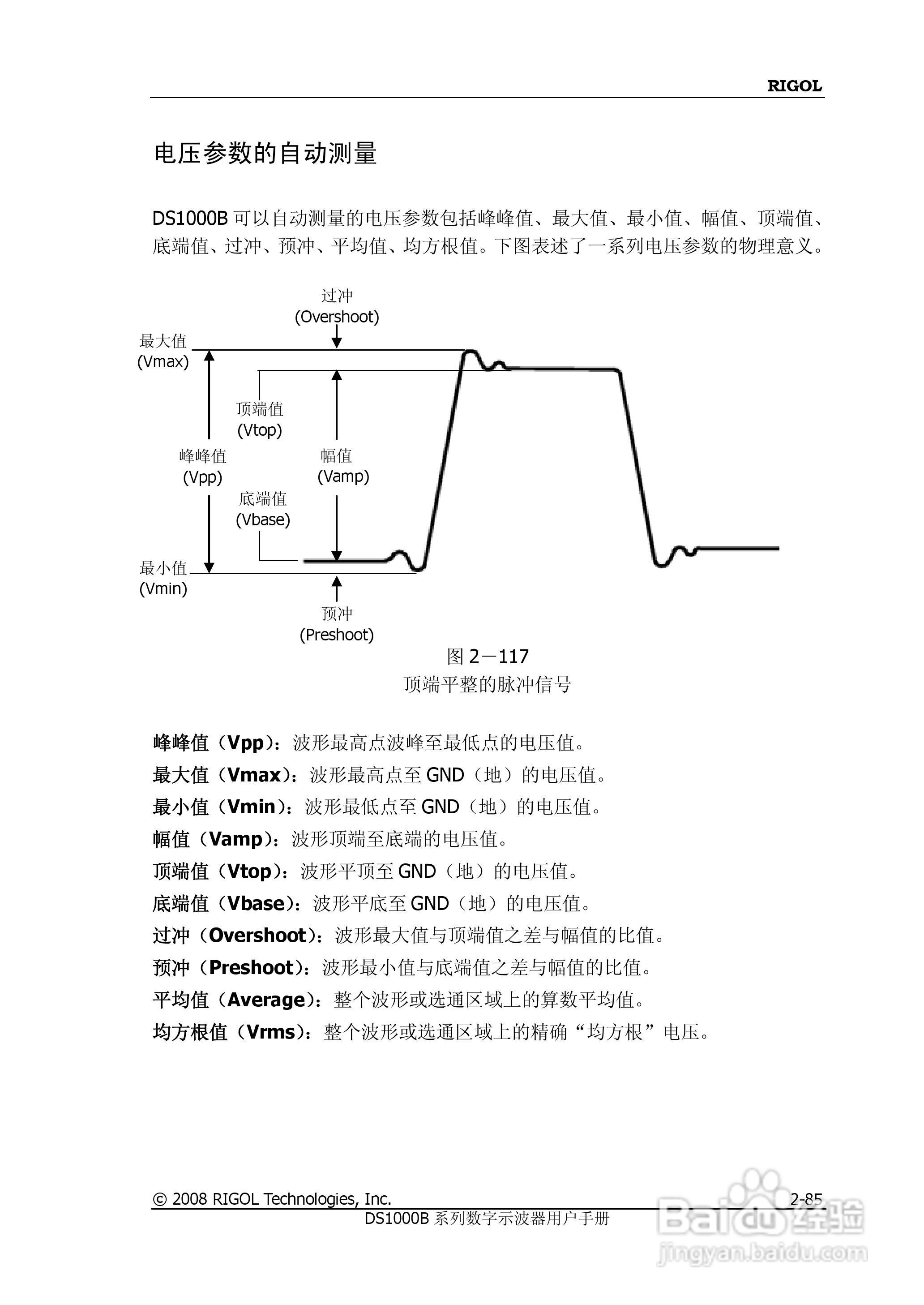 RIGOL数字示波器 DS1000B 用户手册:[12]
